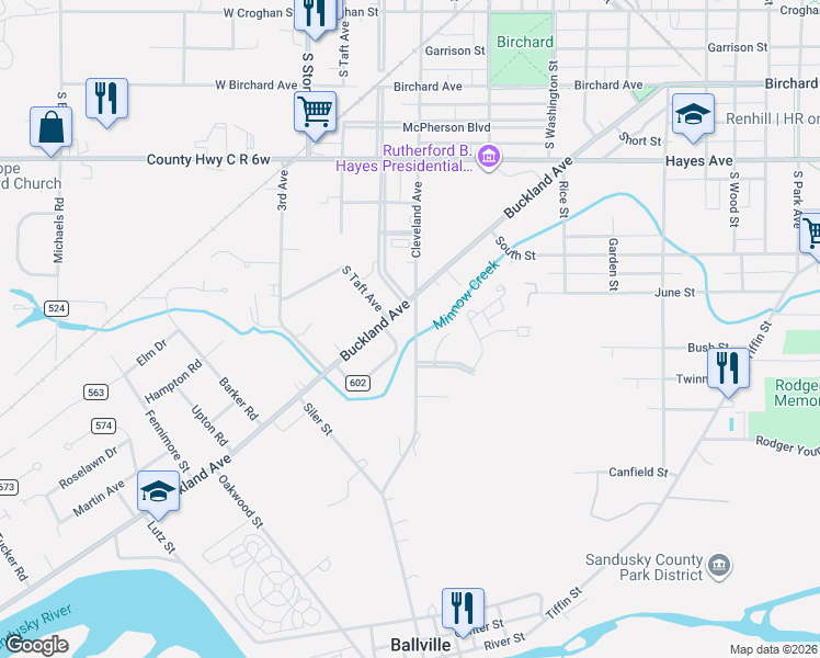 map of restaurants, bars, coffee shops, grocery stores, and more near 17 Pinewood Drive in Fremont