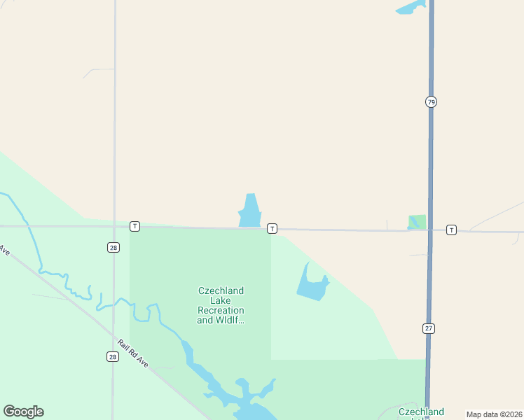 map of restaurants, bars, coffee shops, grocery stores, and more near 2750 County Road T in Prague