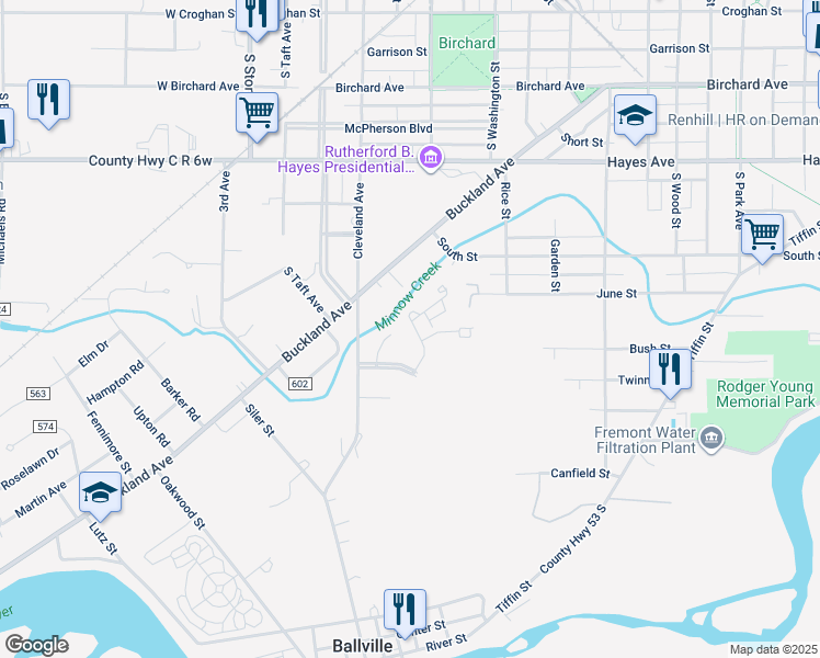 map of restaurants, bars, coffee shops, grocery stores, and more near 1352 Mosser Drive in Fremont