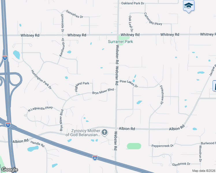 map of restaurants, bars, coffee shops, grocery stores, and more near 9979 Chevy Chase Drive in Strongsville