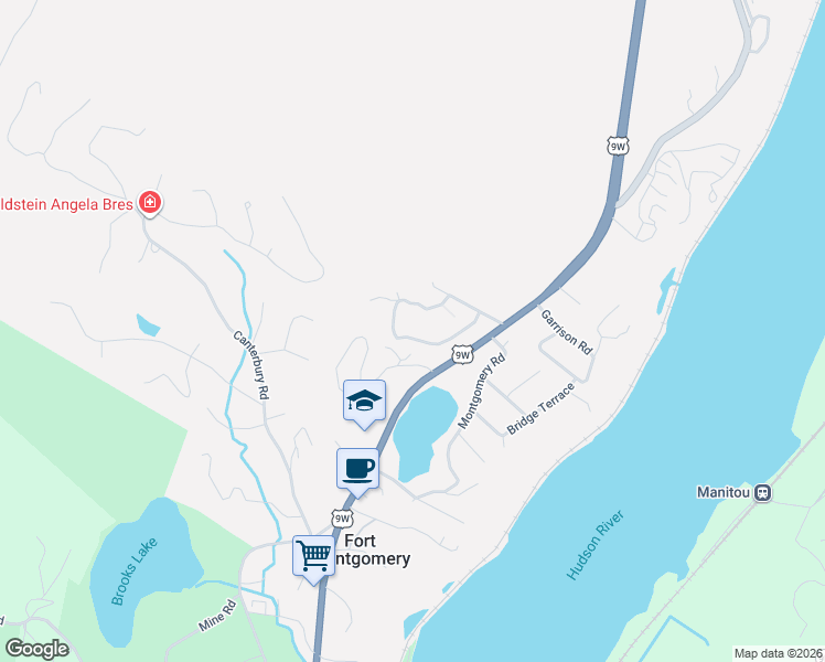 map of restaurants, bars, coffee shops, grocery stores, and more near 26 Cherry Street in Port Jervis