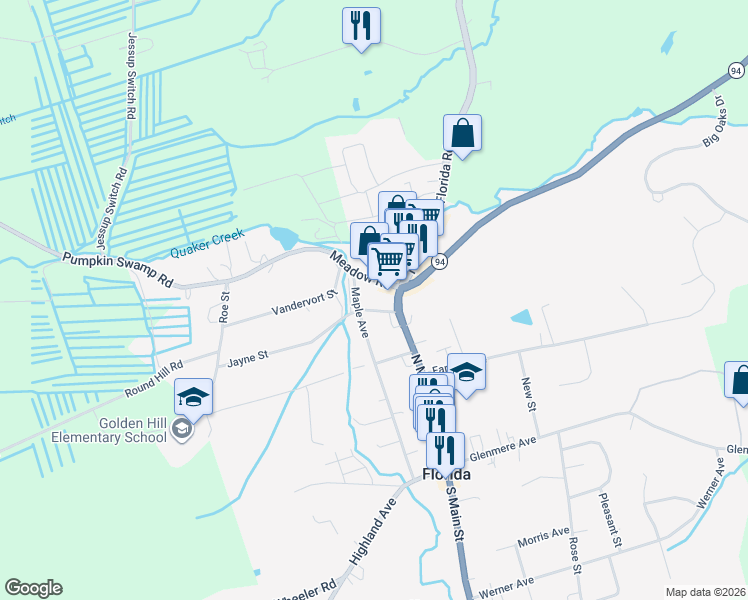 map of restaurants, bars, coffee shops, grocery stores, and more near 8 Jayne Street in Florida