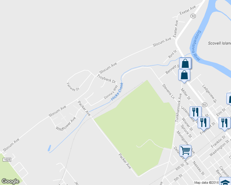 map of restaurants, bars, coffee shops, grocery stores, and more near 320 Donna's Way in Exeter