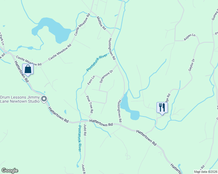 map of restaurants, bars, coffee shops, grocery stores, and more near 6 Fresh Meadow Road in Monroe