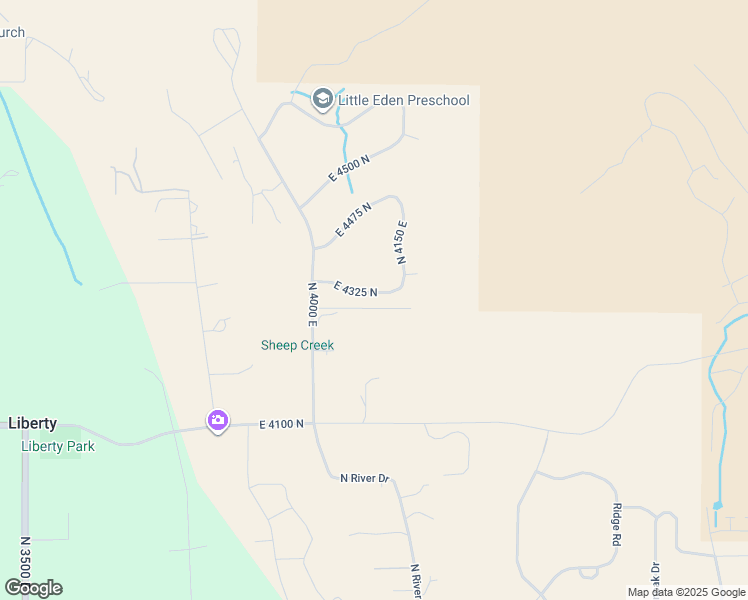 map of restaurants, bars, coffee shops, grocery stores, and more near 4115 East 4325 North in Eden