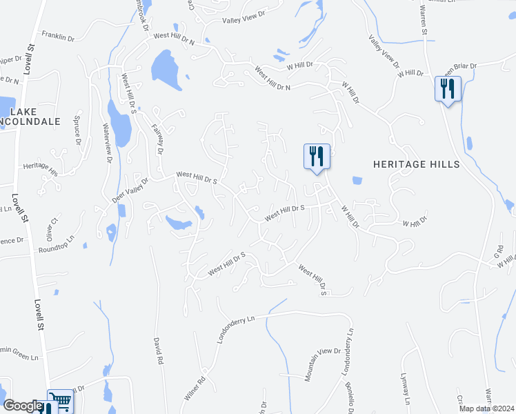 map of restaurants, bars, coffee shops, grocery stores, and more near 479 Heritage Hills in Heritage Hills