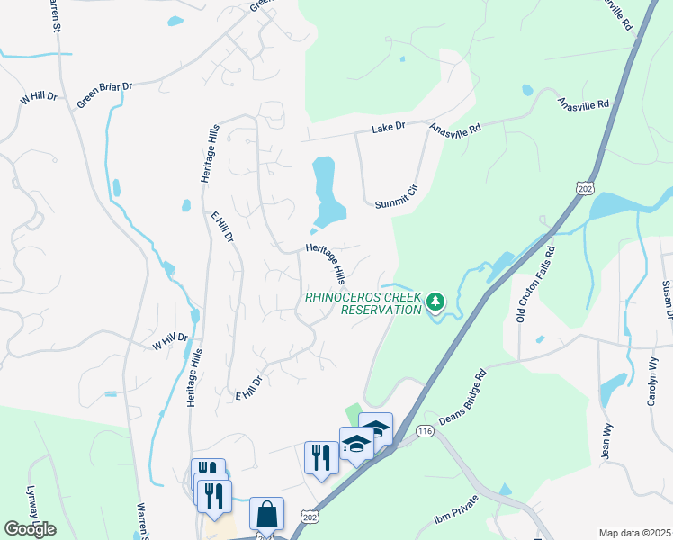 map of restaurants, bars, coffee shops, grocery stores, and more near 228 Heritage Hills Drive in Westchester County
