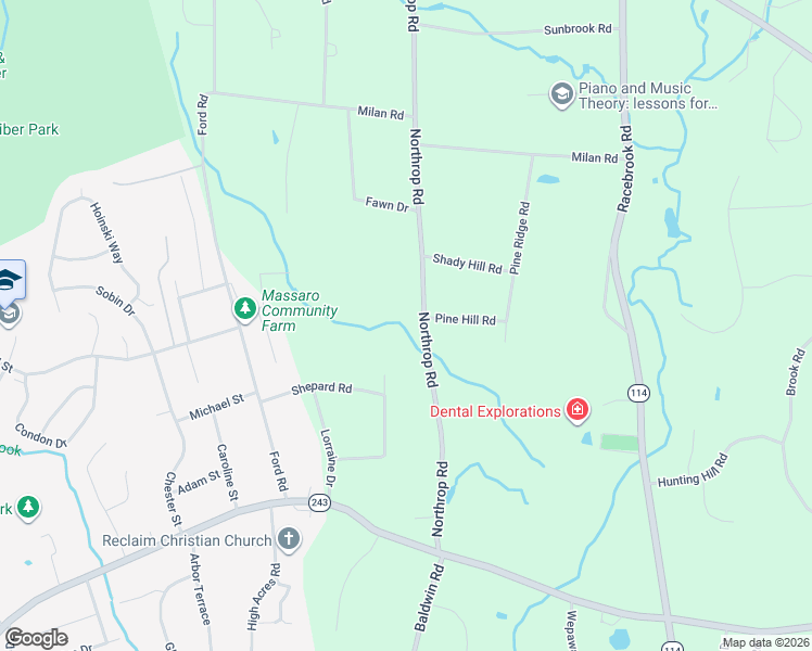 map of restaurants, bars, coffee shops, grocery stores, and more near 38-52 Northrop Road in Woodbridge