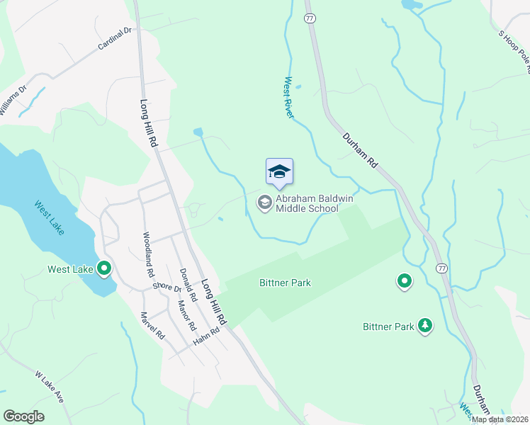 map of restaurants, bars, coffee shops, grocery stores, and more near 68 Bullard Drive in Guilford