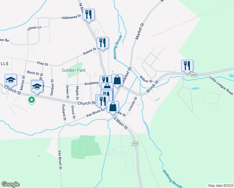 map of restaurants, bars, coffee shops, grocery stores, and more near 141 Market St in Moscow