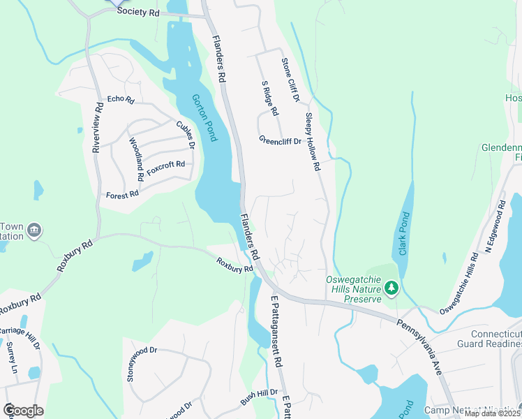 map of restaurants, bars, coffee shops, grocery stores, and more near 33 Flanders Road in East Lyme