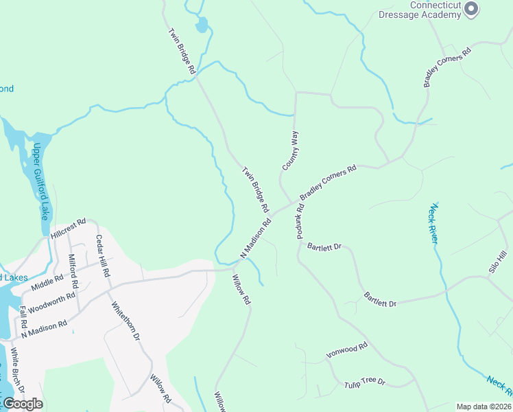 map of restaurants, bars, coffee shops, grocery stores, and more near 32 Twin Bridge Road in Guilford