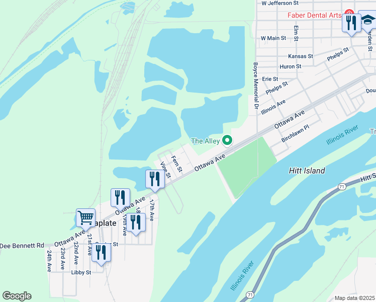 map of restaurants, bars, coffee shops, grocery stores, and more near 110 15th Avenue in Ottawa