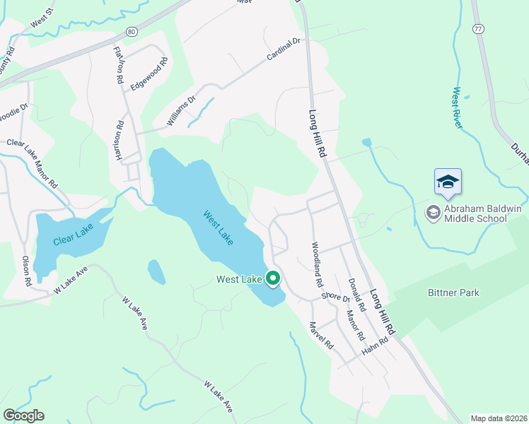 map of restaurants, bars, coffee shops, grocery stores, and more near 276 Shore Drive in Guilford