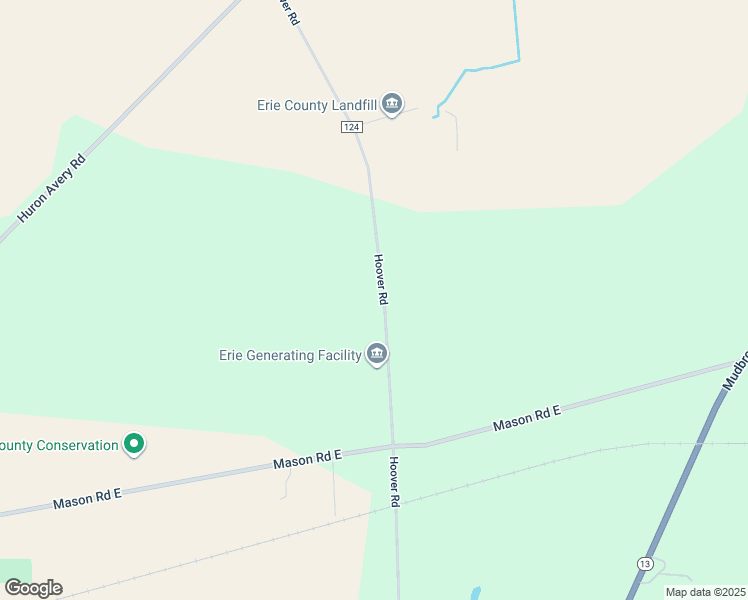 map of restaurants, bars, coffee shops, grocery stores, and more near 10508 Hoover Road in Huron