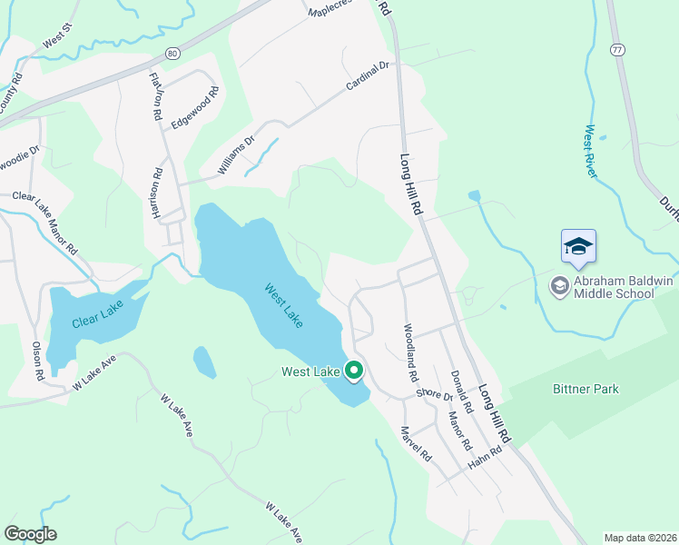 map of restaurants, bars, coffee shops, grocery stores, and more near 276 Shore Drive in Guilford