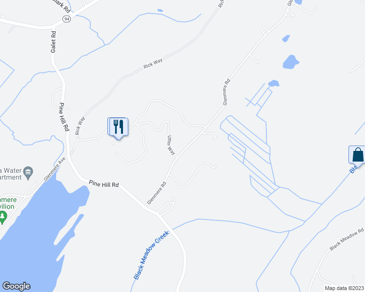 map of restaurants, bars, coffee shops, grocery stores, and more near 207 Glenmere Road in Chester