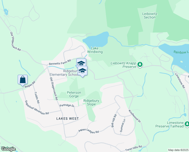 map of restaurants, bars, coffee shops, grocery stores, and more near 112 Bennetts Farm Road in Ridgefield