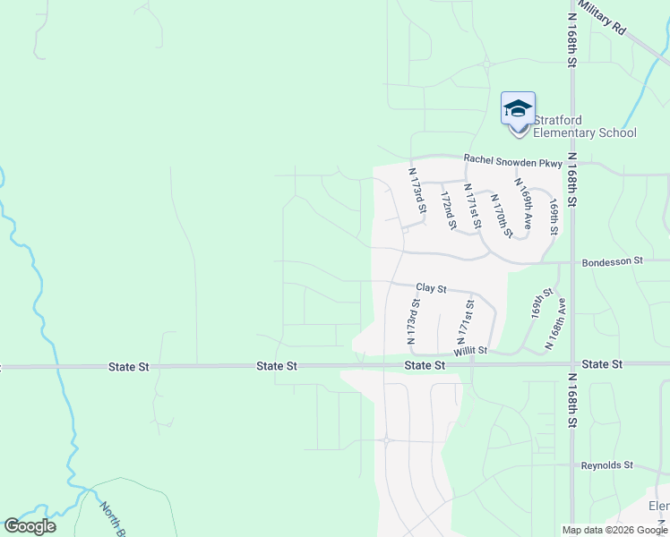map of restaurants, bars, coffee shops, grocery stores, and more near 17524 Clay Street in Bennington