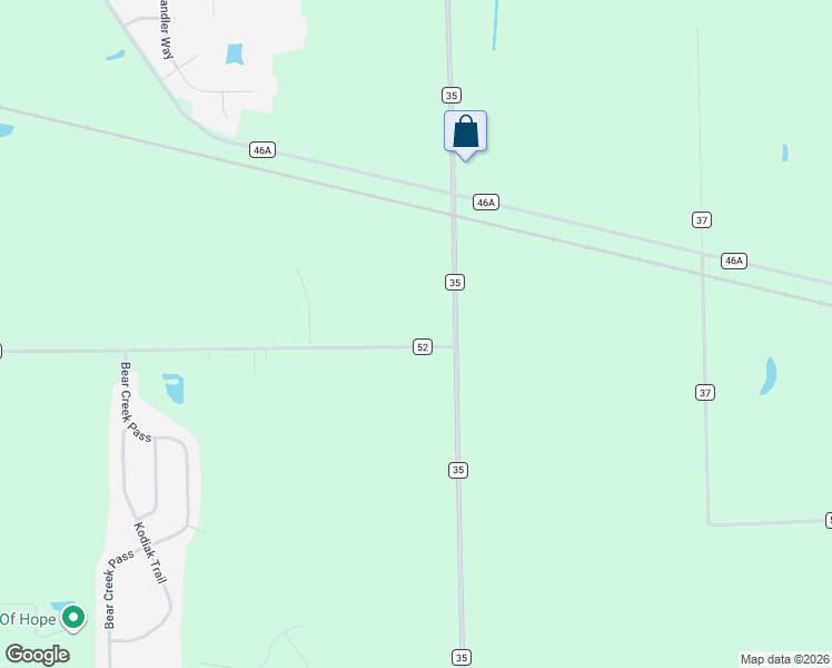 map of restaurants, bars, coffee shops, grocery stores, and more near 3574 County Road 52 in Auburn