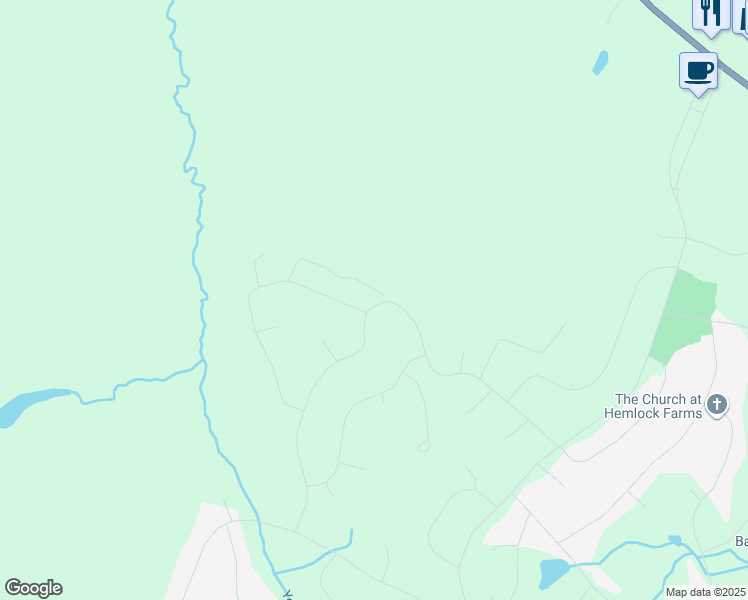 map of restaurants, bars, coffee shops, grocery stores, and more near 100 West End Drive in Hawley