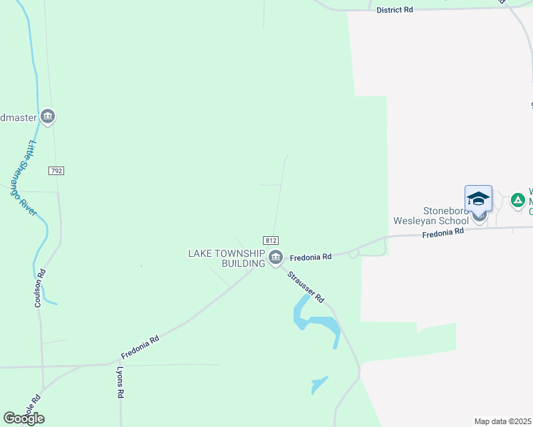 map of restaurants, bars, coffee shops, grocery stores, and more near 21 Fairlamb Road in Stoneboro