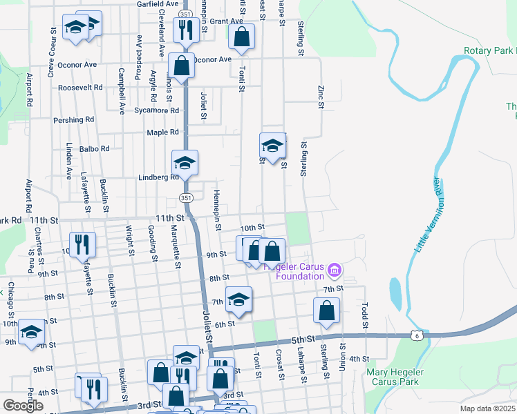map of restaurants, bars, coffee shops, grocery stores, and more near 1170 Tonti Street in LaSalle
