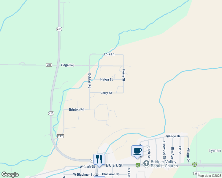 map of restaurants, bars, coffee shops, grocery stores, and more near 252-362 Helga Street in Lyman