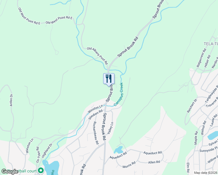 map of restaurants, bars, coffee shops, grocery stores, and more near 410 Sprout Brook Road in Philipstown