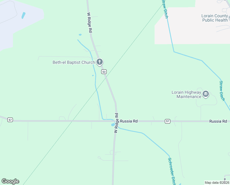 map of restaurants, bars, coffee shops, grocery stores, and more near 10333 West Ridge Road in Elyria
