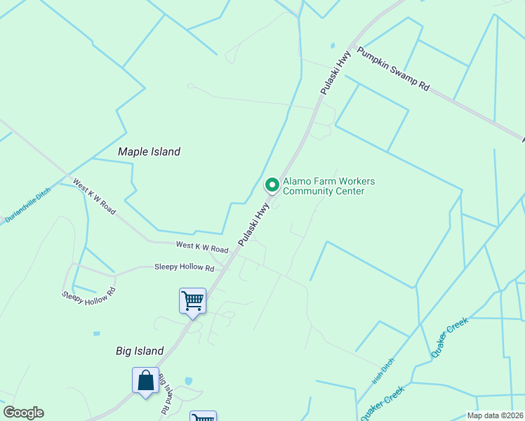 map of restaurants, bars, coffee shops, grocery stores, and more near 889 Pulaski Highway in Goshen