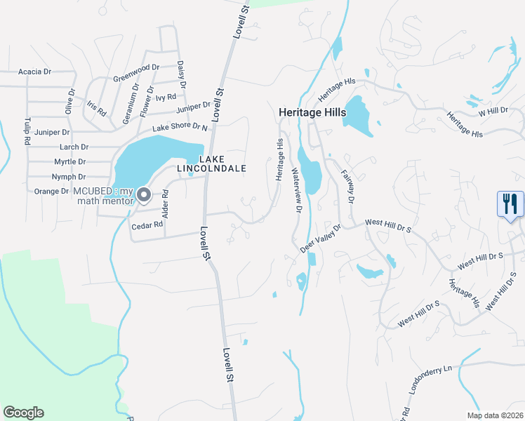 map of restaurants, bars, coffee shops, grocery stores, and more near 751 Heritage Hills in Heritage Hills