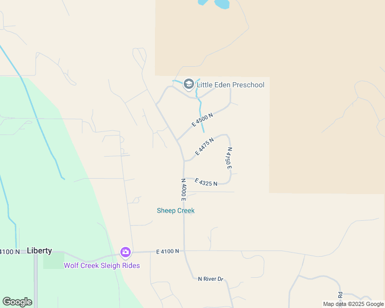 map of restaurants, bars, coffee shops, grocery stores, and more near 4046 East 4475 North in Eden