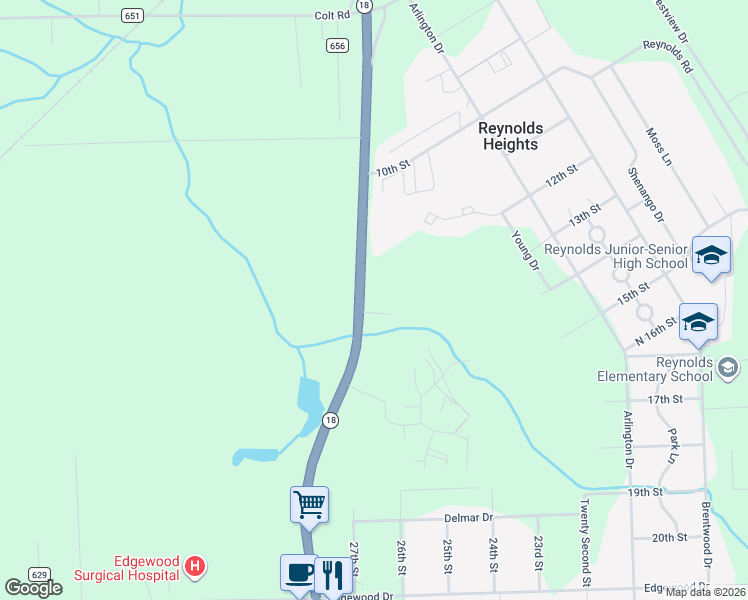 map of restaurants, bars, coffee shops, grocery stores, and more near 3780-3846 North Hermitage Road in Greenville