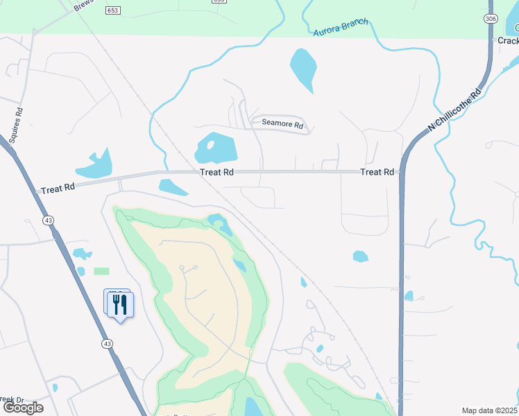 map of restaurants, bars, coffee shops, grocery stores, and more near 320 Arlington Drive in Aurora