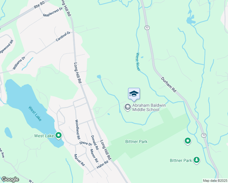 map of restaurants, bars, coffee shops, grocery stores, and more near 2103 Long Hill Road in Guilford