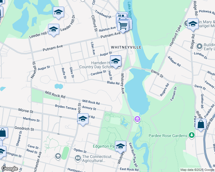 map of restaurants, bars, coffee shops, grocery stores, and more near 56 Blake Road in Hamden
