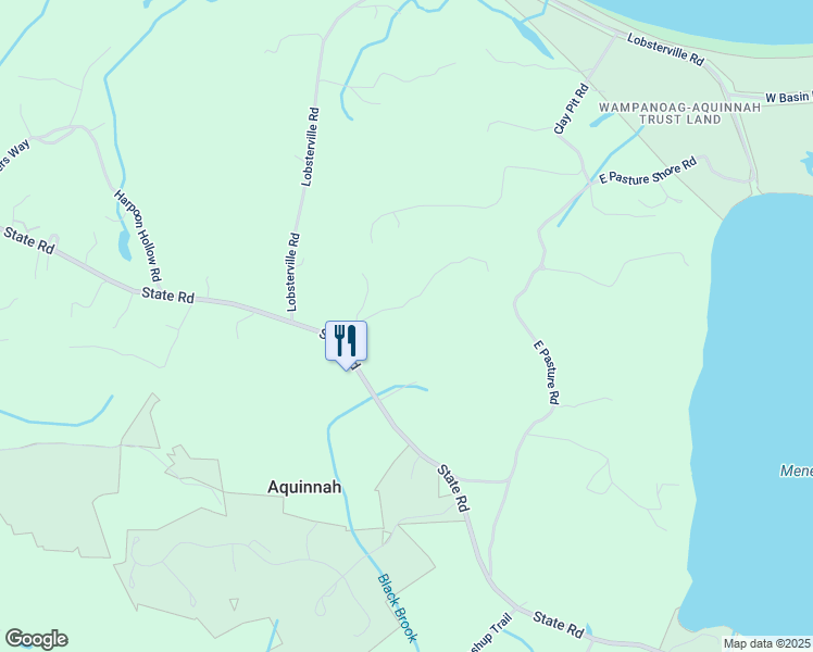 map of restaurants, bars, coffee shops, grocery stores, and more near 1 Tar Barrel Road in Aquinnah