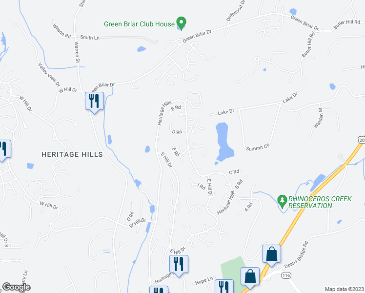 map of restaurants, bars, coffee shops, grocery stores, and more near 135C Heritage Hills in Westchester County