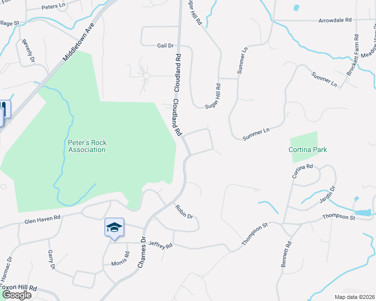 map of restaurants, bars, coffee shops, grocery stores, and more near 222 Cloudland Road in North Haven