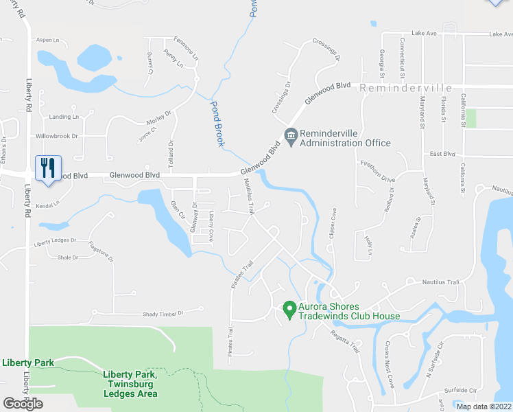 map of restaurants, bars, coffee shops, grocery stores, and more near 3455 Ensign Cove in Aurora
