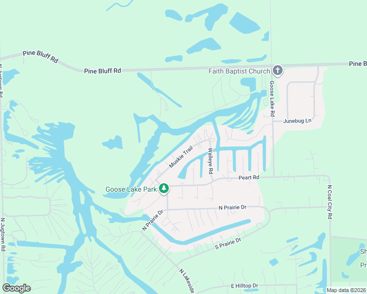 map of restaurants, bars, coffee shops, grocery stores, and more near 5820 Muskie Trail in Morris