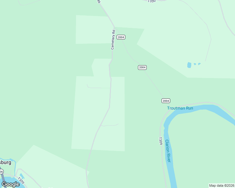 map of restaurants, bars, coffee shops, grocery stores, and more near Cemetery Road in Cooksburg