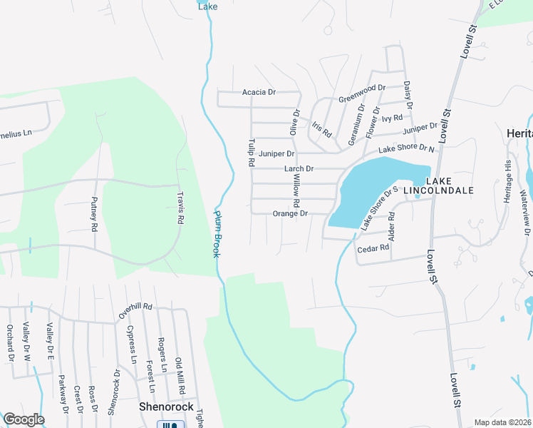 map of restaurants, bars, coffee shops, grocery stores, and more near 4 Tamarack Rd in Lincolndale