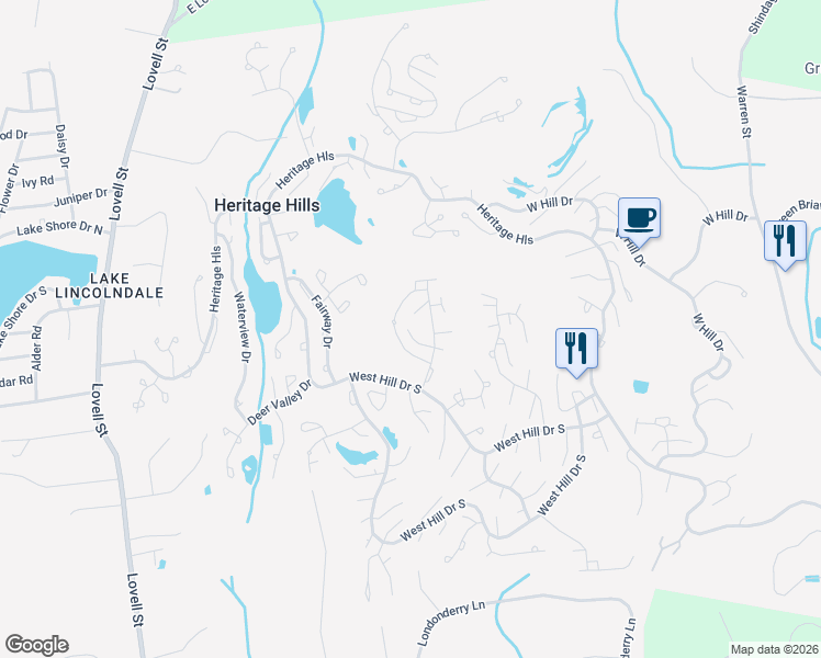 map of restaurants, bars, coffee shops, grocery stores, and more near 580 Heritage Hills in Westchester County
