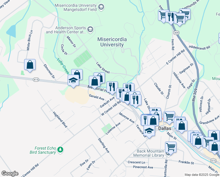 map of restaurants, bars, coffee shops, grocery stores, and more near 1011 Memorial Highway in Dallas