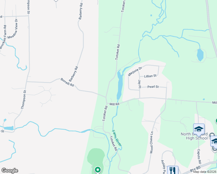 map of restaurants, bars, coffee shops, grocery stores, and more near 359 Totoket Road in North Branford