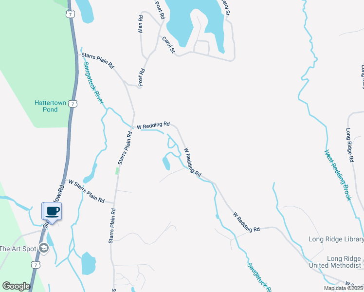 map of restaurants, bars, coffee shops, grocery stores, and more near 90 West Redding Road in Danbury