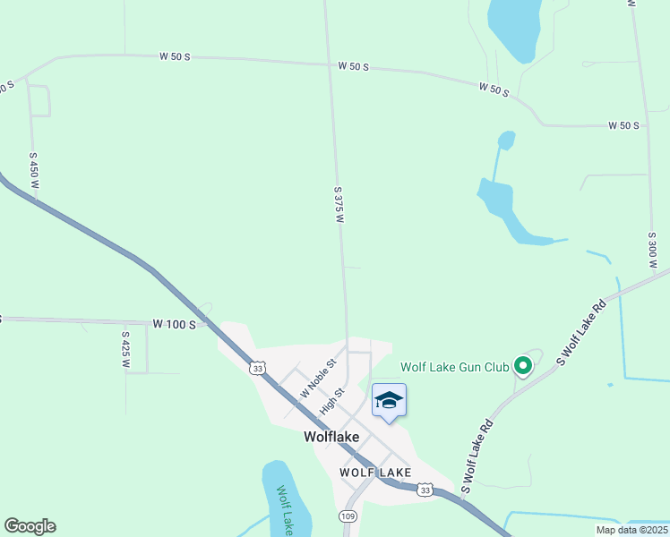 map of restaurants, bars, coffee shops, grocery stores, and more near 726 South 375 West in Kimmell