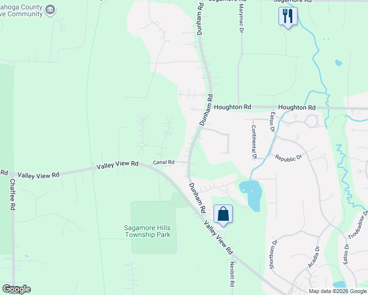 map of restaurants, bars, coffee shops, grocery stores, and more near 8491 Rockefeller Lane in Northfield